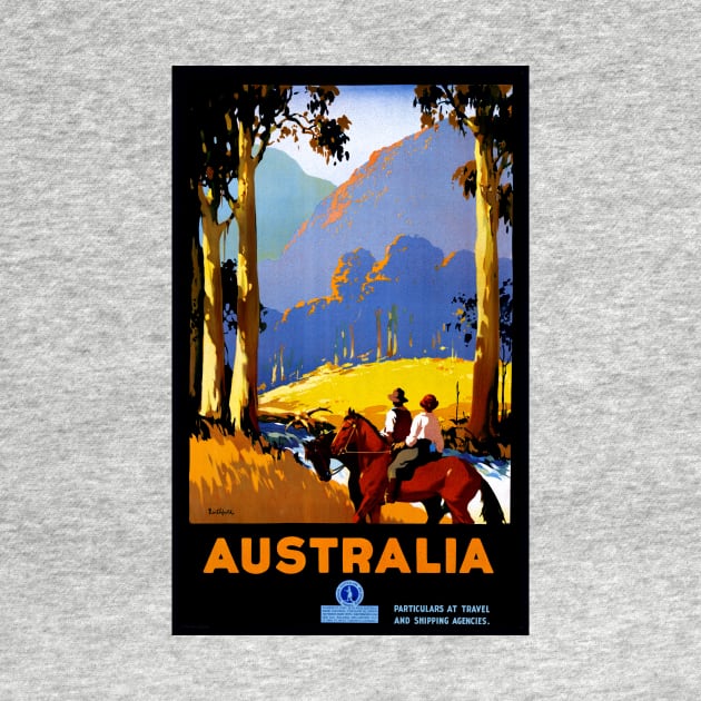 Vintage Travel Poster Australia by vintagetreasure